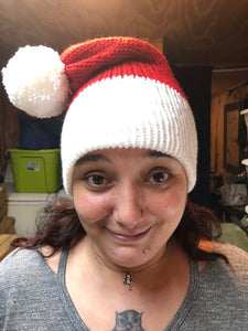 Knitted Santa hats with Pom pom